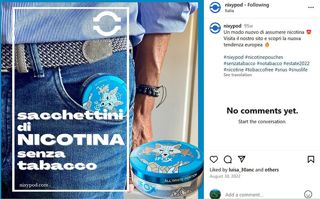 Sacchetti nocial nixypod